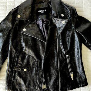 Guess Faux Leather jacket, black, new
